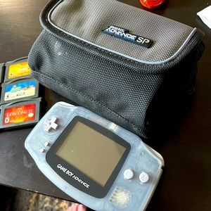 Game boy advance glacier blue bundle